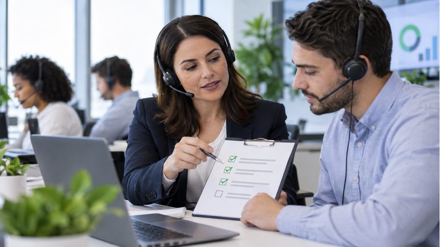 Supervisión de calidad en una operación de contact center
